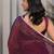 Burgundy ethnic motifs sequinned tissue heavy work saree