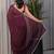 Burgundy ethnic motifs sequinned tissue heavy work saree