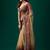 Brown floral embroidered tissue saree