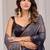 Navy blue floral beads and stones organza saree