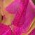Pink leheriya beads and stones poly chiffon saree