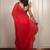 Red embellished sequinned poly chiffon heavy work saree