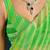 Green leheriya beads and stones  chiffon saree
