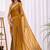 Gold beads and stones designer saree