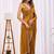 Gold beads and stones designer saree