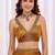 Gold beads and stones designer saree