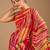 Multicolor leheriya beads and stones poly chiffon handloom saree