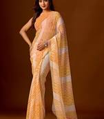 Multicolor leheriya  chiffon saree