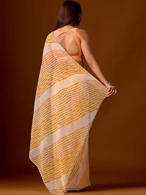 Multicolor leheriya  chiffon saree 5
