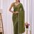 Olive women  beads and stones saree