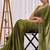 Olive women  beads and stones saree