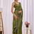 Olive women  beads and stones saree