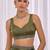 Olive women  beads and stones saree