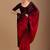 Maroon floral beads and stones organza saree
