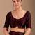 Maroon floral beads and stones organza saree