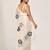 Off white floral beads and stones poly chiffon designer saree