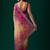 Pink floral beads and stones tissue saree