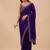 Navy blue embellished embroidered organza heavy work saree