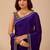 Navy blue embellished embroidered organza heavy work saree