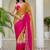 Pink polka dot zari jute silk saree