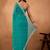 Teal floral embroidered  chiffon saree