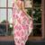 Off white floral sequinned organza saree