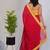 Red embellished beads and stones satin saree