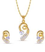 Stylish American Diamond Pendant Set With Chain