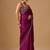 Purple embellished beads and stones satin heavy work saree