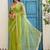 Lime floral sequinned tissue saree
