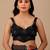 Black floral organza designer saree