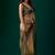 Green ombre beads and stones tissue saree