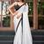 White embellished embroidered silk blend saree