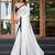 White embellished embroidered silk blend saree