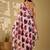 Pink beads and stones organza saree