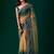 Multicolor floral embroidered tissue saree