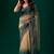 Multicolor floral embroidered tissue saree