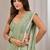 Magenta ethnic motifs embroidered  chiffon saree