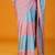 Multicolor embellishment beads & stones satin saree