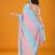 Multicolor embellishment beads & stones satin saree
