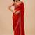 Red embellished embroidered organza heavy work saree