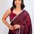 Maroon embellished sequinned tissue saree