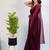 Maroon embellished sequinned tissue saree