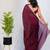 Maroon embellished sequinned tissue saree