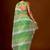 Green leheriya beads and stones  chiffon saree
