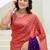 Multicolor polka dot zari jute silk saree
