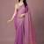 Purple women ethnic motifs woven design saree