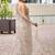 Beige floral beads and stones tissue saree