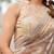Beige floral beads and stones tissue saree