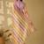 Multicolor striped beads and stones tissue saree